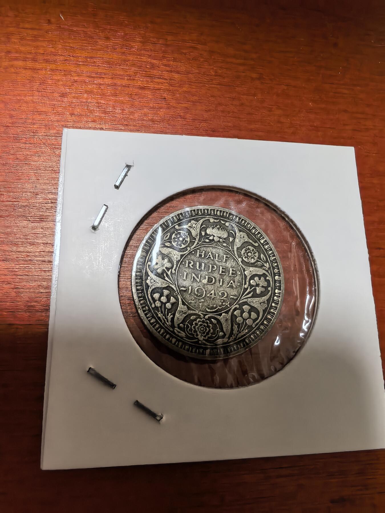 长老汇蛇年精选第三十六场拍卖 1942英属印度乔治六世1/2卢比银币