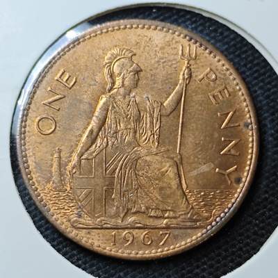 KK钱币收藏小铺 第321期 2月预留时间 周末发货 -  1967英国1便士铜币