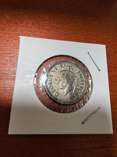 长老汇马年精选第六场拍卖 - 1944英属印度乔治六世1/2卢比银币