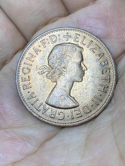 2025年第七十九场(总第一百零五场）外国好品散币(免佣金) 原光好品–英国🇬🇧1967年1便士(伊丽莎白二世青年桂冠第二版，普制币关门年)