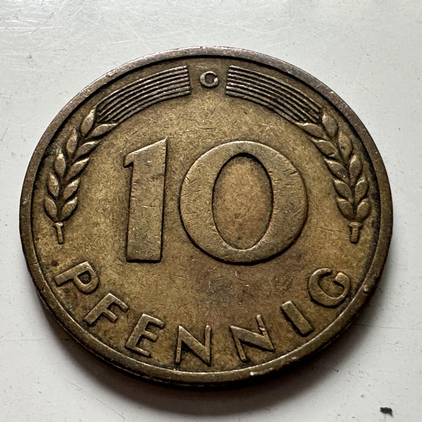 🌹外币初藏🌹🐯2025年第87场 周二无佣金特价场 德国1949年银行版10芬尼