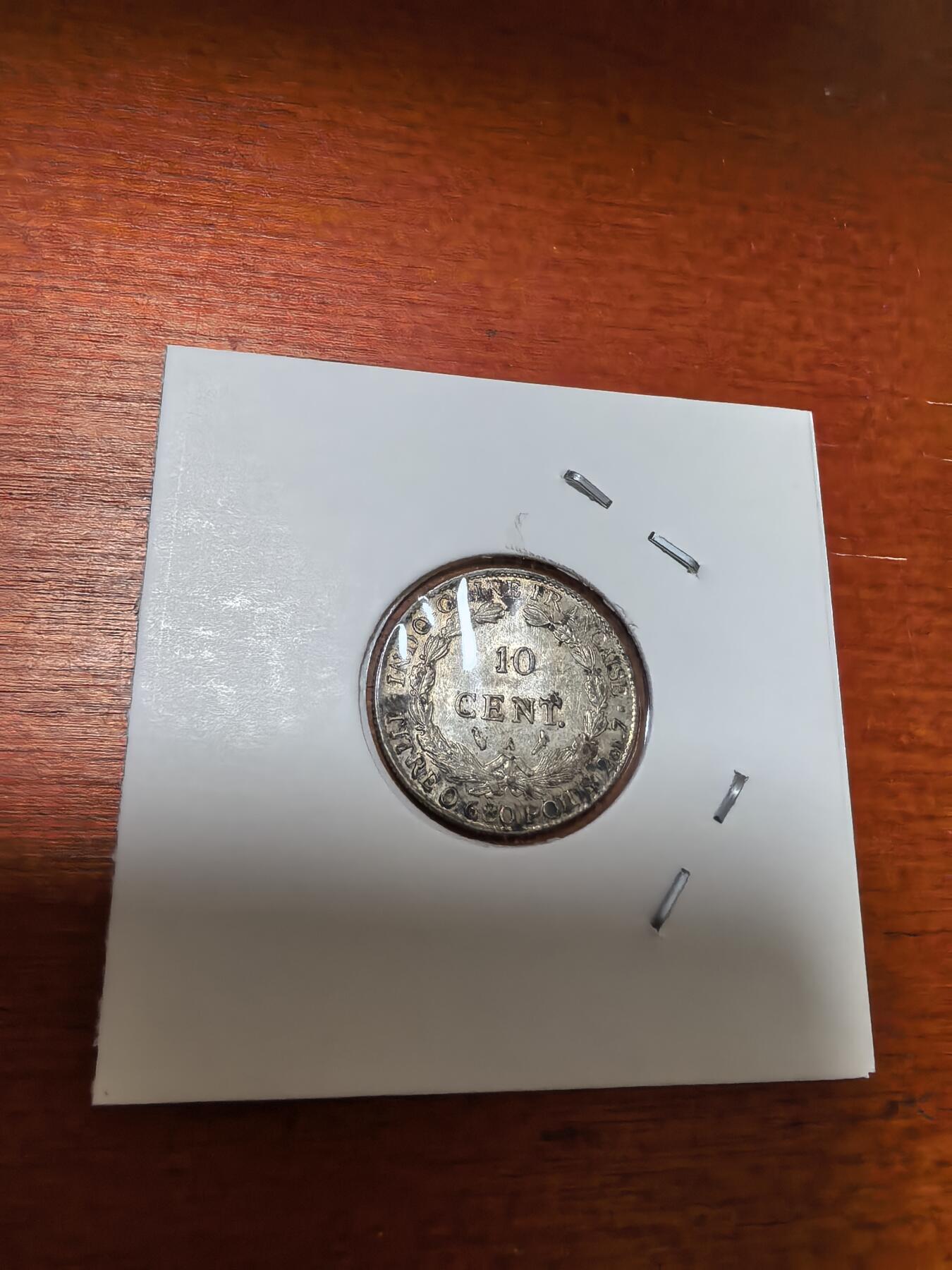 长老汇蛇年精选第三十六场拍卖 1927法属印度支那坐洋10分银币，品好