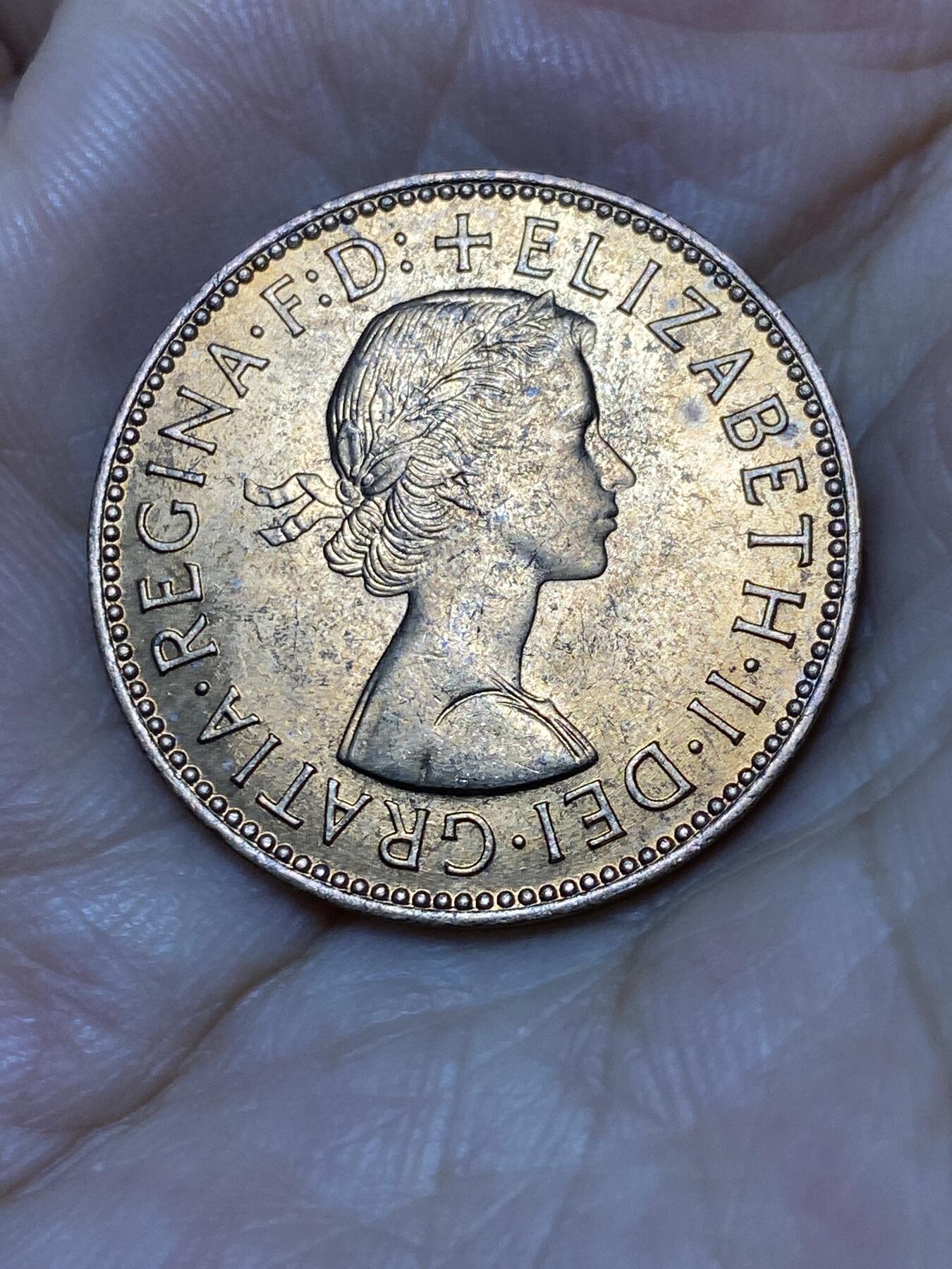 2025年第七十九场(总第一百零五场）外国好品散币(免佣金) 好品–英国🇬🇧1965年半便士(伊丽莎白二世青年桂冠第二版)
