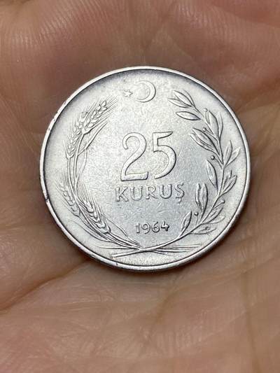 2025年第七十九场(总第一百零五场）外国好品散币(免佣金) - 土耳其🇹🇷1964年25库鲁(第二版，5克版)