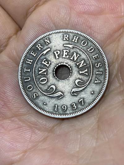 2025年第七十九场(总第一百零五场）外国好品散币(免佣金) - 英属南罗得西亚1937年1便士(乔治六世登基年，第一版首发年)