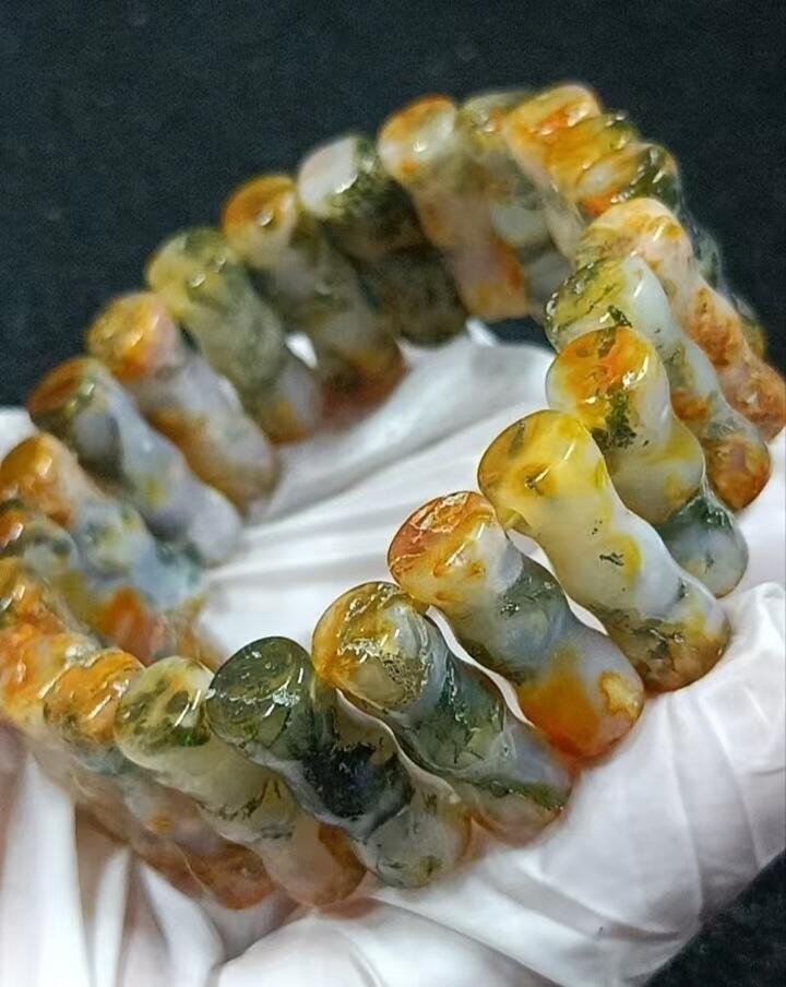 天然水草玛瑙竹节(节节高升)手排(33097)