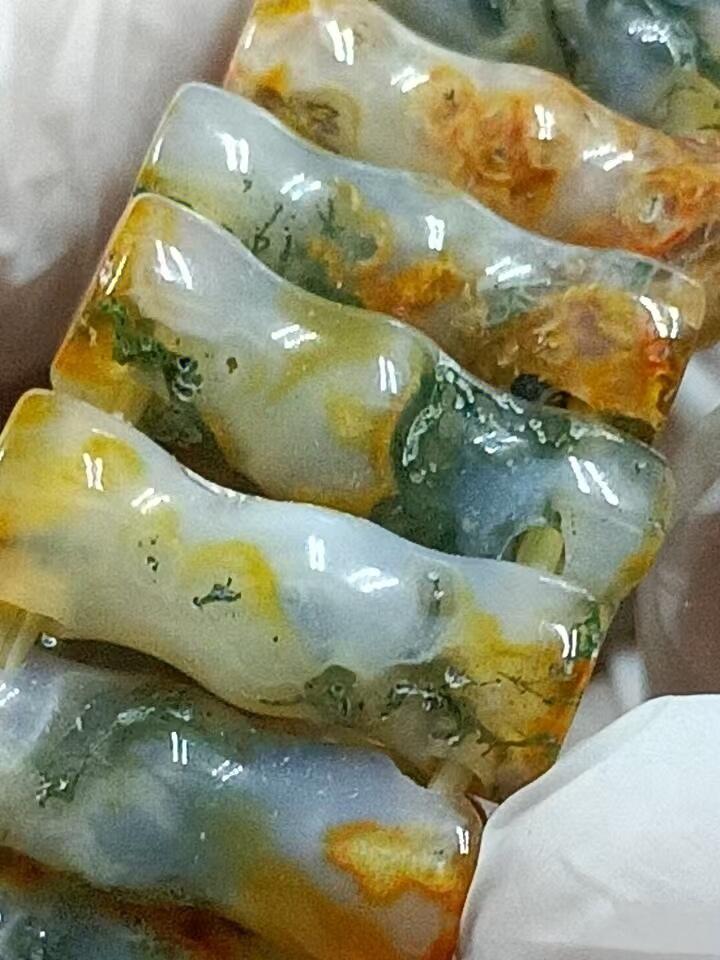天然水草玛瑙竹节(节节高升)手排(33097)