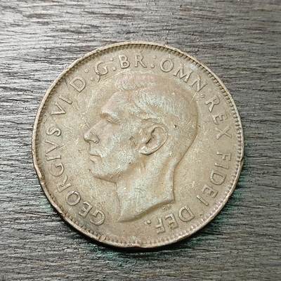 【铜匠收藏】★第126场★散币场，无佣金，30包邮。不满30元，支付5元运费。《接受代拍 代送NGC评级》 - 澳大利亚 乔治六世男王 1便士 1952年 大洋洲