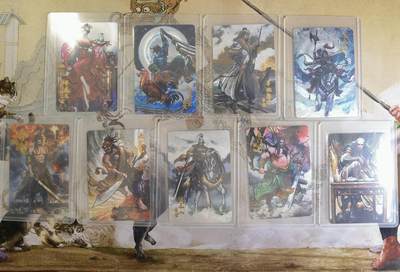 奇趣收藏卡牌拍卖第20场（持续增加中） 【套卡】卡德曼 张建东水浒  第4弹粗闪全9张  全新覆膜卡夹卡膜保护