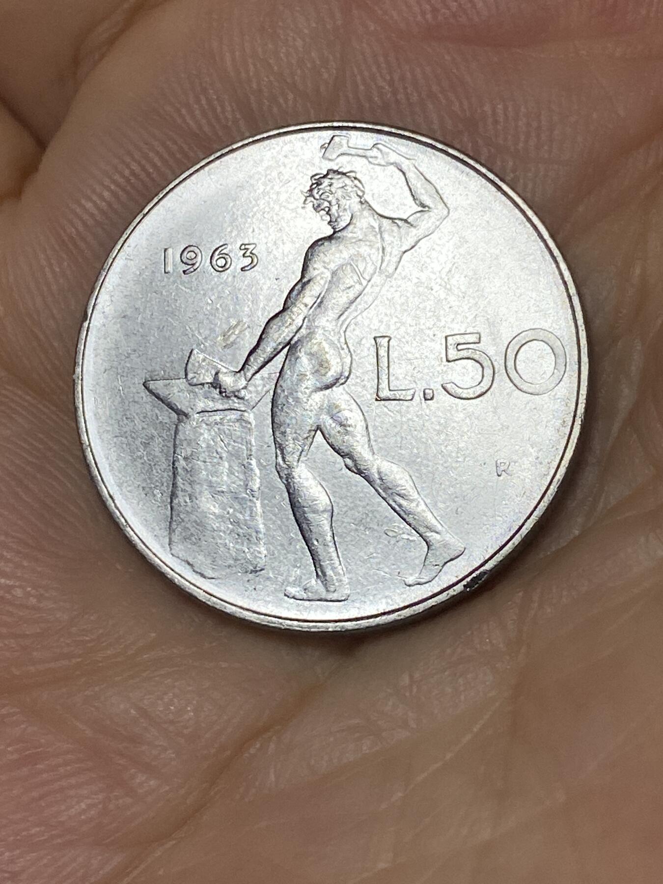 2025年第七十九场(总第一百零五场）外国好品散币(免佣金) 意大利🇮🇹1965年50里拉(共和国时期第一套)