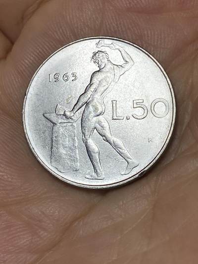 2025年第七十九场(总第一百零五场）外国好品散币(免佣金) - 意大利🇮🇹1965年50里拉(共和国时期第一套)