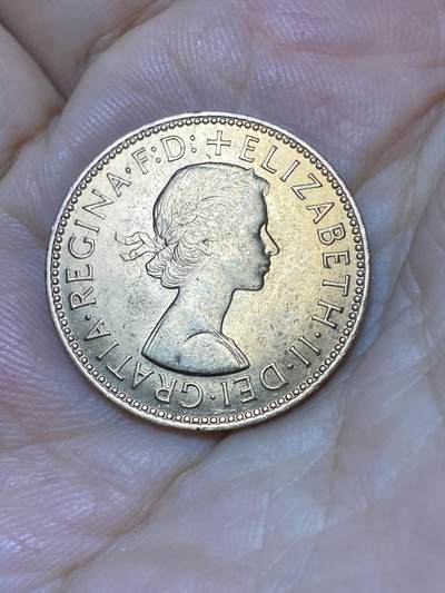 2025年第七十九场(总第一百零五场）外国好品散币(免佣金) 原光未流通–英国🇬🇧1967年半便士(伊丽莎白二世青年桂冠第二版，普制币关门年)