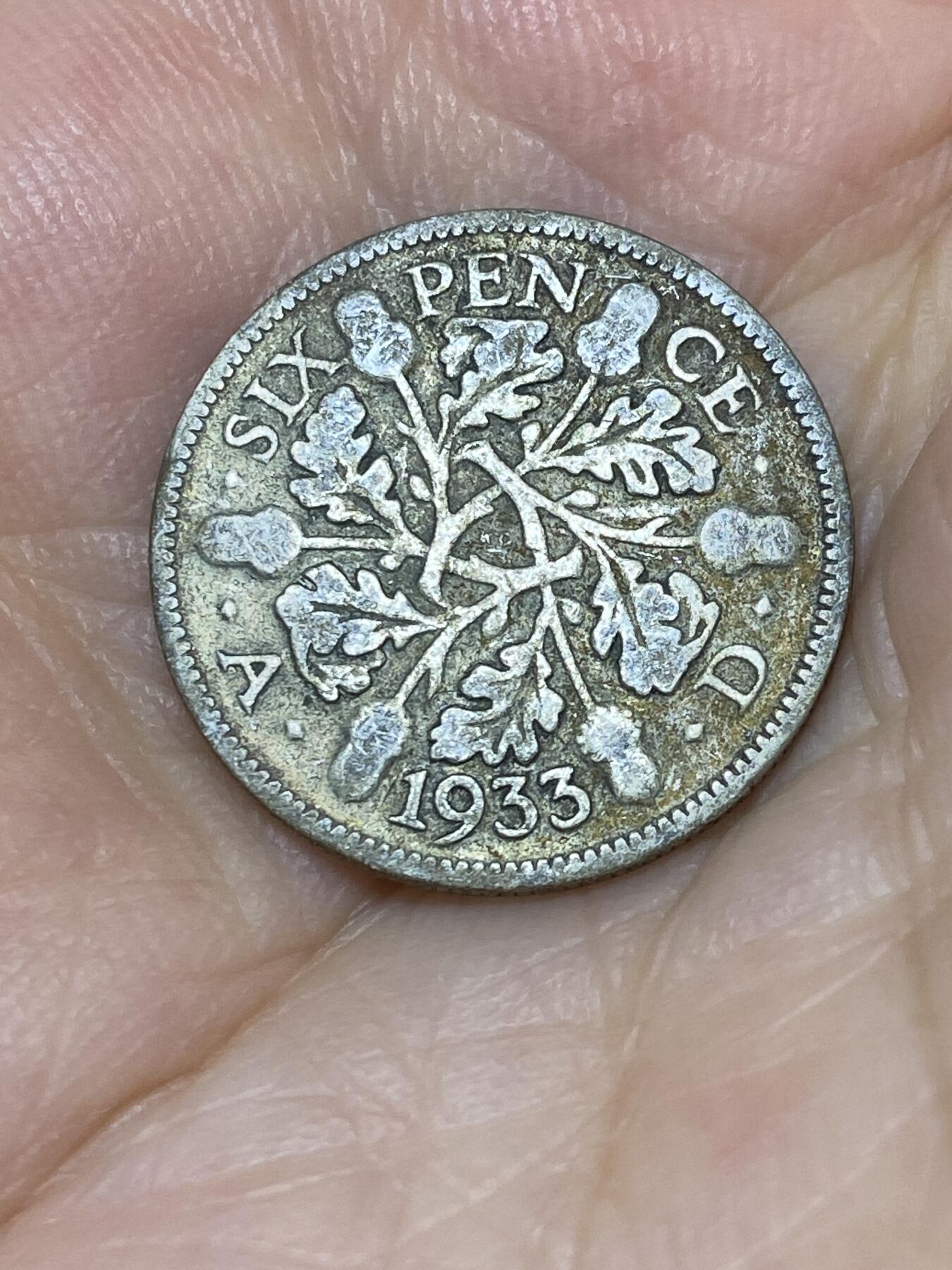 2025年第七十九场(总第一百零五场）外国好品散币(免佣金) 英国🇬🇧1933年6便士银币(乔治五世第五版)