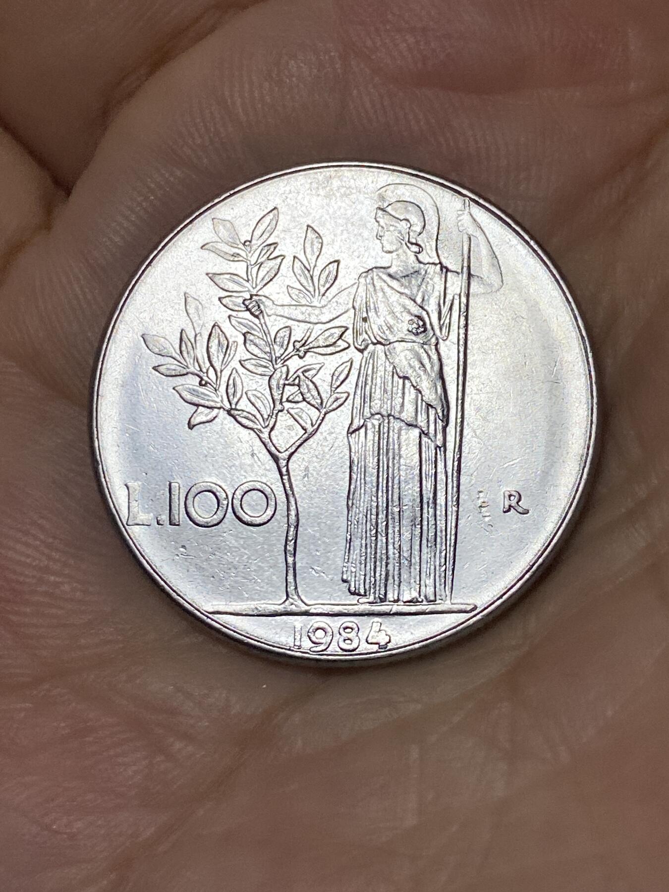 2025年第七十九场(总第一百零五场）外国好品散币(免佣金) 意大利🇮🇹1984年100里拉(共和国时期第一套)