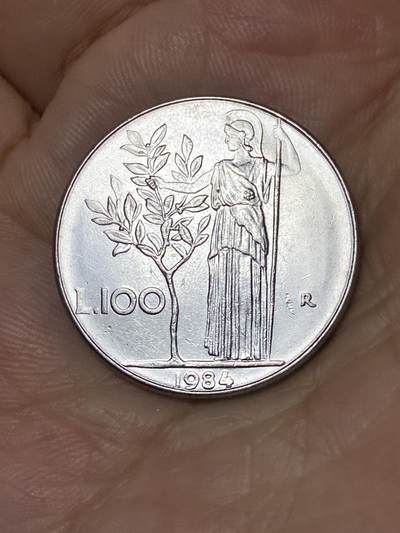 2025年第七十九场(总第一百零五场）外国好品散币(免佣金) - 意大利🇮🇹1984年100里拉(共和国时期第一套)