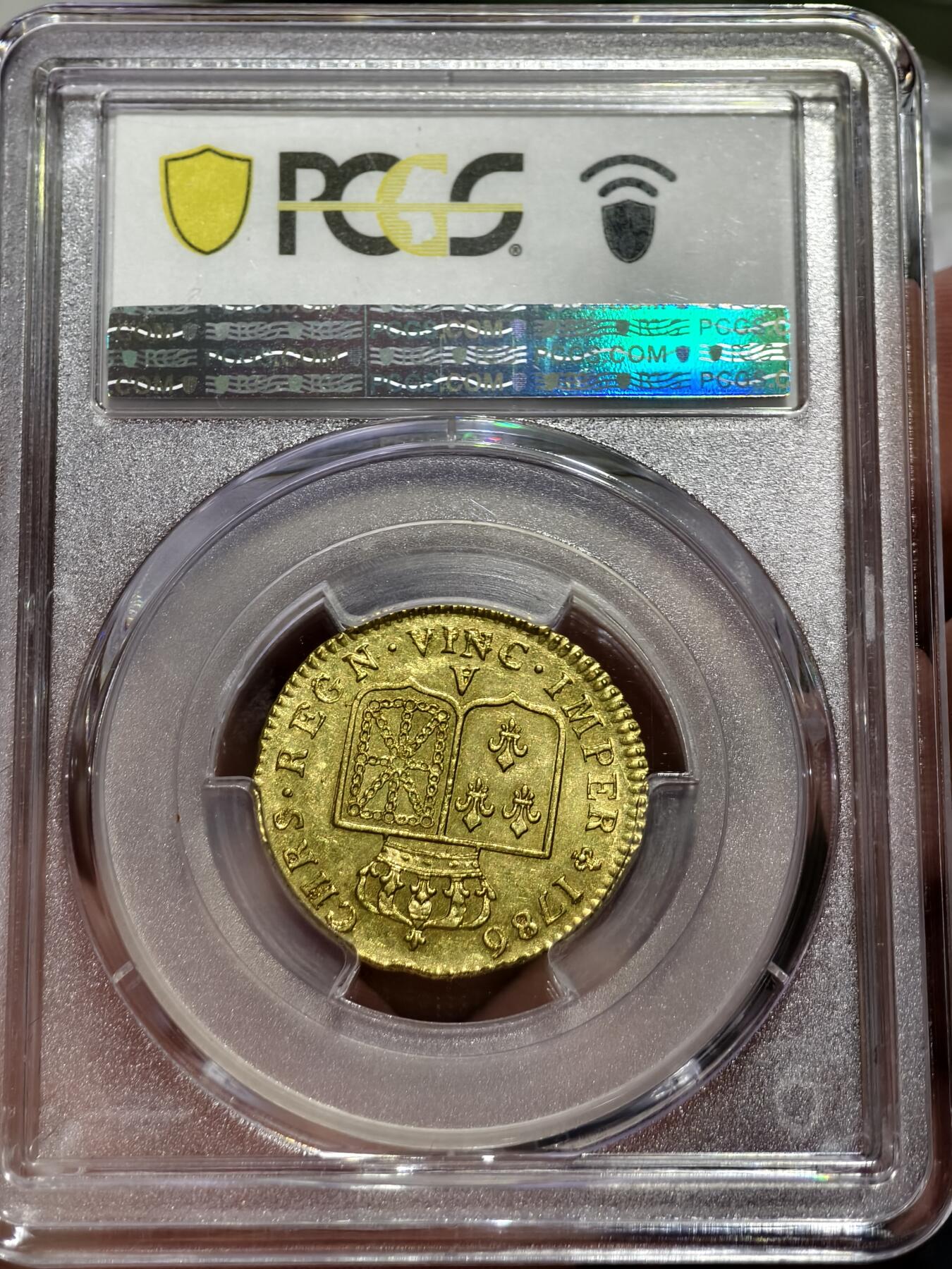 PCGS-AU58法国1786年路易十六一路易金币