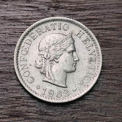 【铜匠收藏】★第126场★散币场，无佣金，30包邮。不满30元，支付5元运费。《接受代拍 代送NGC评级》 - 1963年 瑞士 2生丁