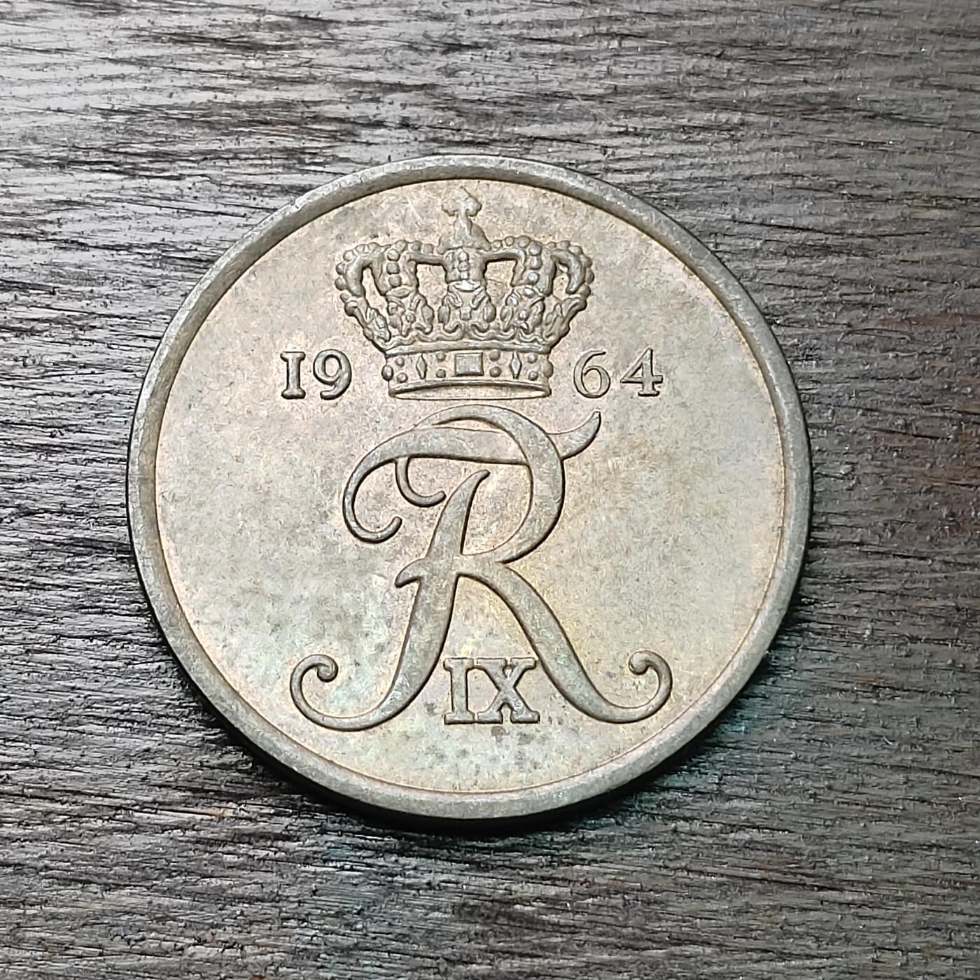 【铜匠收藏】★第126场★散币场，无佣金，30包邮。不满30元，支付5元运费。《接受代拍 代送NGC评级》 丹麦 1964年 丹麦 5欧尔