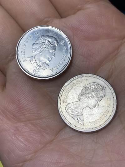 2025年第七十九场(总第一百零五场）外国好品散币(免佣金) 加拿大🇨🇦2枚：2008年5分，1987年5分