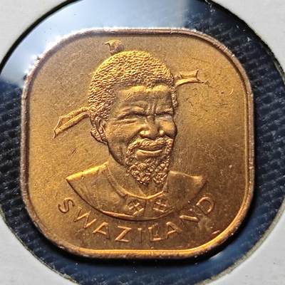KK钱币收藏小铺 第322期 2月预留时间 周末发货 -  斯威士兰2分铜币 好品