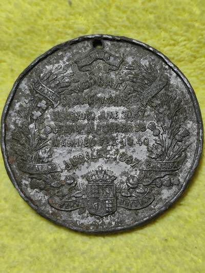 2025年第七十九场(总第一百零五场）外国好品散币(免佣金) 老打孔大尺寸直径39mm–英国🇬🇧1887年纪念铜章(维多利亚女王登基50周年金禧纪念章)