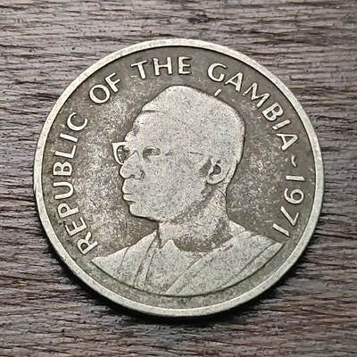 【铜匠收藏】★第127场★散币场，无佣金，30包邮。不满30元，支付5元运费。《接受代拍 代送NGC评级》 - 冈比亚 1971年 25布图