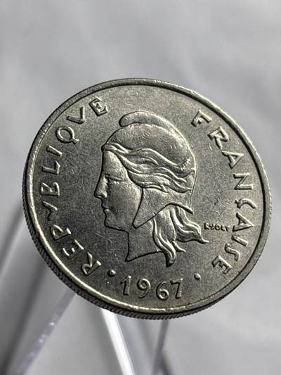 文馨钱币收藏第 266 场 - 1968 年法属波利尼西亚 20 法郎大币