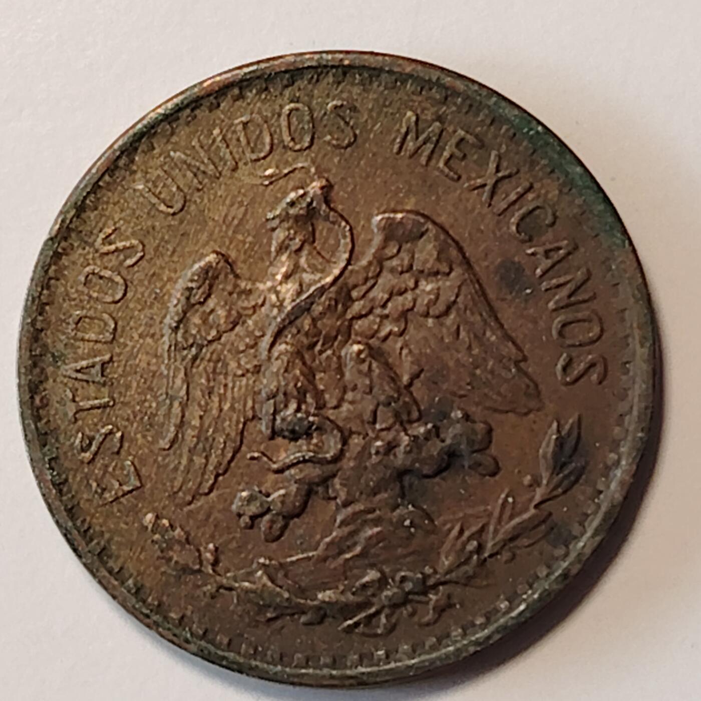 布加迪🐬～世界钱币(上海)🌾第 233 期 /  各国套币和散币 墨西哥🇲🇽 1925年 2分铜币 25mm 好品币