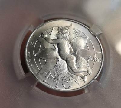 瓶子🏺第203期拍卖会  意大利2000年10里拉纪念币