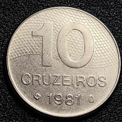 泉币菌-第79场-精品福利场 - 1981年 巴西10克鲁塞罗  🇧🇷地图版