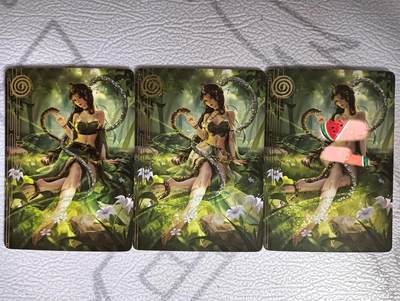 花开卡拍第34期（8月17号周日截拍，品控勿拍!!!拍品不寄存，运费5元，自制卡难免瑕疵，可能存在轻微撞角爆边等出厂瑕疵，品控介意勿拍！） - 卡颜月色 生肖神姬 巳蛇艺术版 三渐变 稀有钻闪工艺