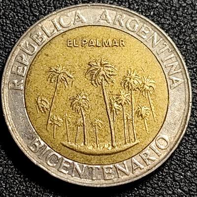 泉币菌-第81场-精品福利场 - 阿根廷五月革命200周年 1比索双色币 