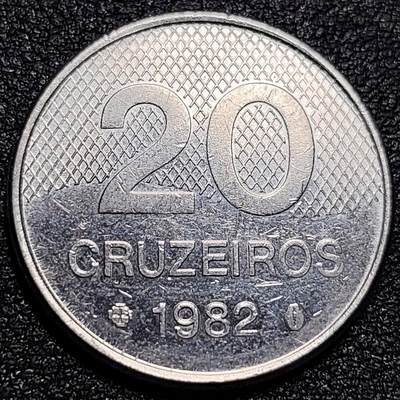 泉币菌-第81场-精品福利场 巴西1982年20克鲁塞不锈钢币 罗圣弗朗西斯科 德阿西斯教堂 26mm 