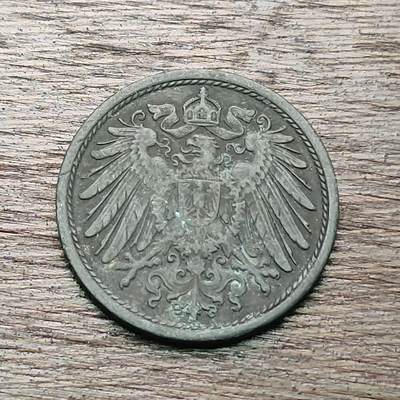 【铜匠收藏】★第127场★散币场，无佣金，30包邮。不满30元，支付5元运费。《接受代拍 代送NGC评级》 - 德国 1918年 10芬尼 锌币 德意志第二帝国