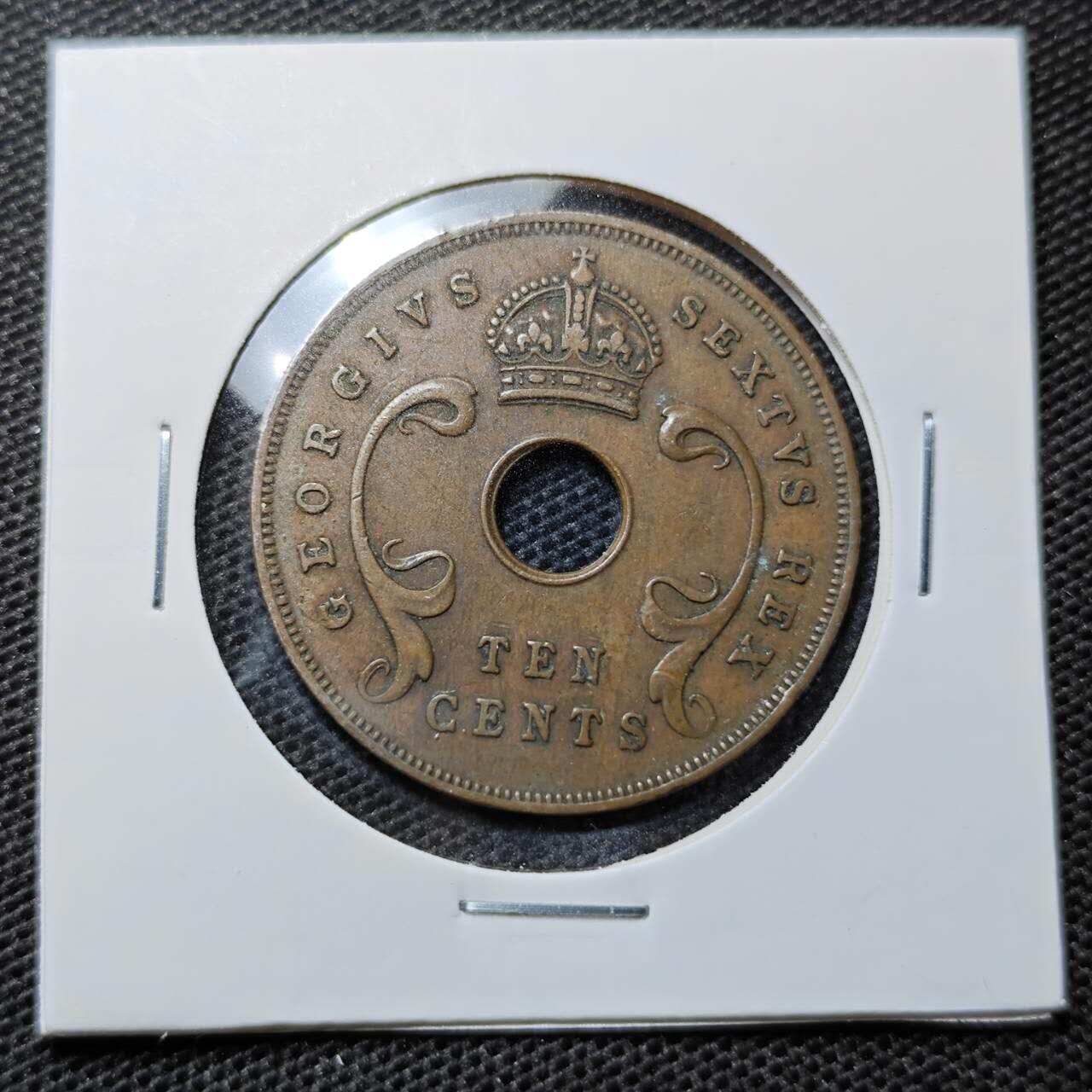 KK钱币收藏小铺 第322期 2月预留时间 周末发货 1950英属东非10分铜币 