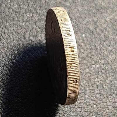 泉币菌-第81场-精品福利场 加厚字边 1996年土耳其星月币10万里拉 黄铜币 玫瑰23.5×2.5mm