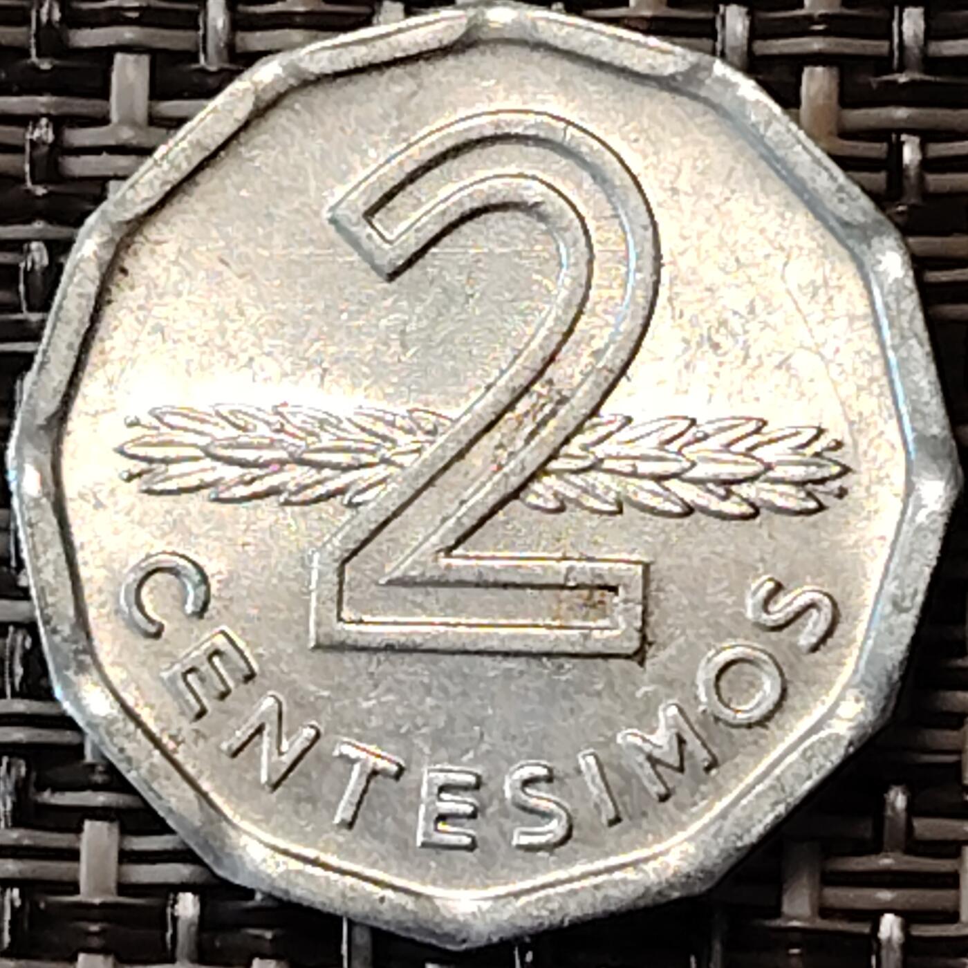 布加迪🐬～世界钱币(上海)🌾第 233 期 /  各国套币和散币 乌拉圭🇺🇾 1978年 2分铝币 太阳脸