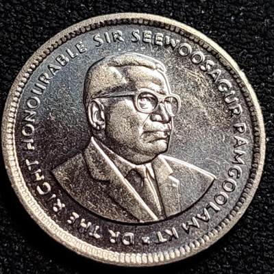 泉币菌-第79场-精品福利场 - 非洲-毛里求斯2001年20分 硬币 19毫米 3.0克 