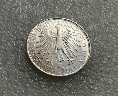 瓶子🏺第203期拍卖会  德国1966年5马克纪念银币  UNC