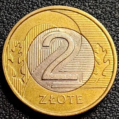 泉币菌-第79场-精品福利场 - 高币值 波兰2兹罗提 双金属双色币 21.5mm 5.21g 折合人民币已经四五块了