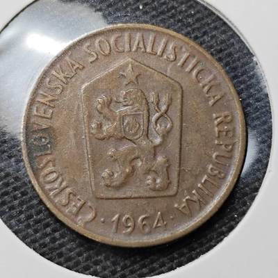 KK钱币收藏小铺 第322期 2月预留时间 周末发货 -  1964捷克斯洛伐克50赫勒铜币