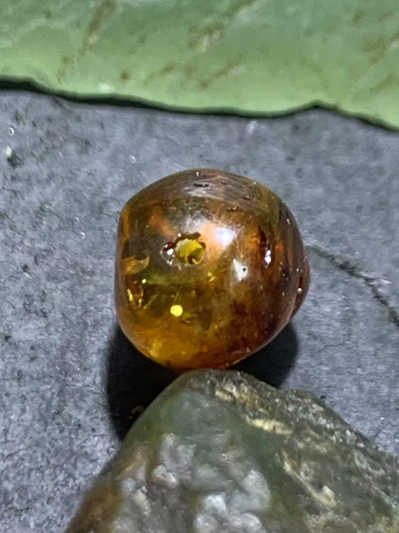 乌克兰花珀通货随形珠一个，