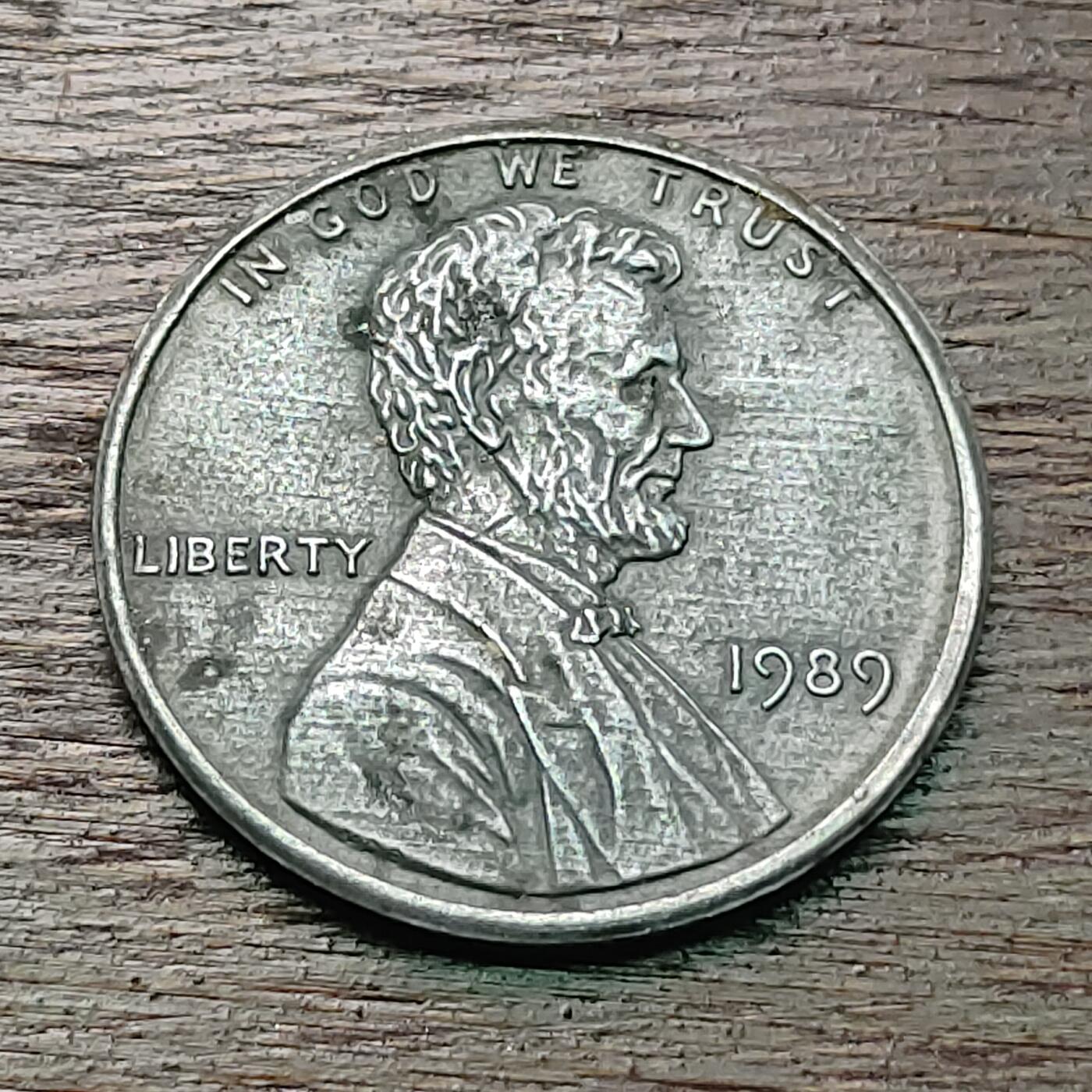 【铜匠收藏】★第127场★散币场，无佣金，30包邮。不满30元，支付5元运费。《接受代拍 代送NGC评级》 美国林肯 1美分 1989年 趣味币错币