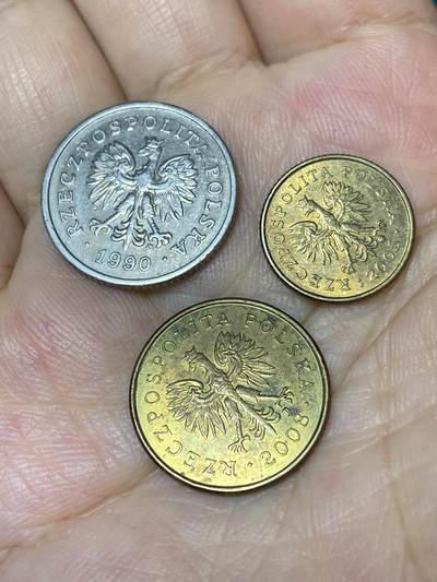 2025年第七十九场(总第一百零五场）外国好品散币(免佣金) 波兰3枚：2005年1格罗希，1990年50格罗希，2008年5格罗希