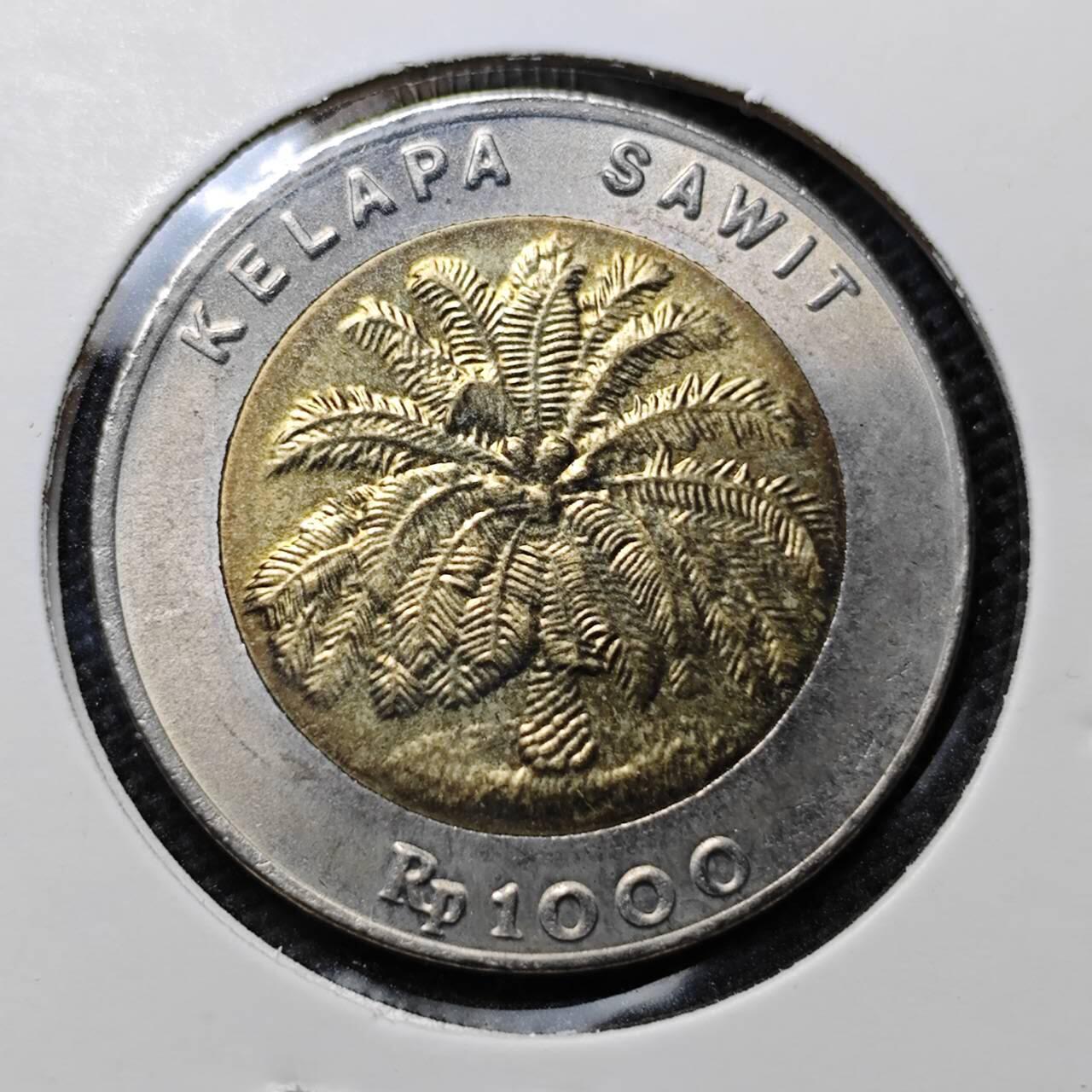 KK钱币收藏小铺 第322期 2月预留时间 周末发货  2000印度尼西亚1000卢比 好品