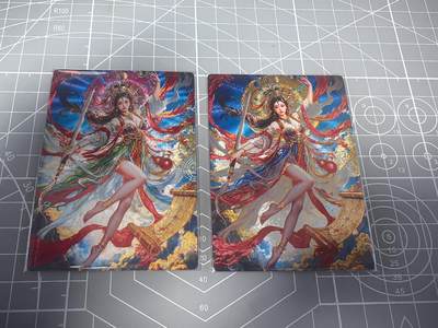 奇点卡牌 第八场 放大镜品控勿拍 卡牌出厂品质 不包厂瑕 拒绝小号顶价 感谢支持 - 奇点卡牌 玄灵谱 宗 九天玄女粗闪＋冷烫粗闪