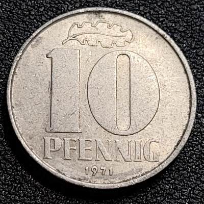 泉币菌-第79场-精品福利场 - 1971年 民主德国 东德10芬尼 21mm