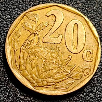 泉币菌-第79场-精品福利场 - 帝王花 南非20分镍制硬币 1997年 24.2毫米 6.0克