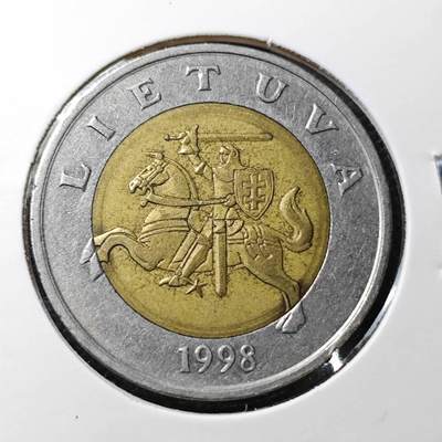 KK钱币收藏小铺 第322期 2月预留时间 周末发货 - 1998立陶宛5立特 