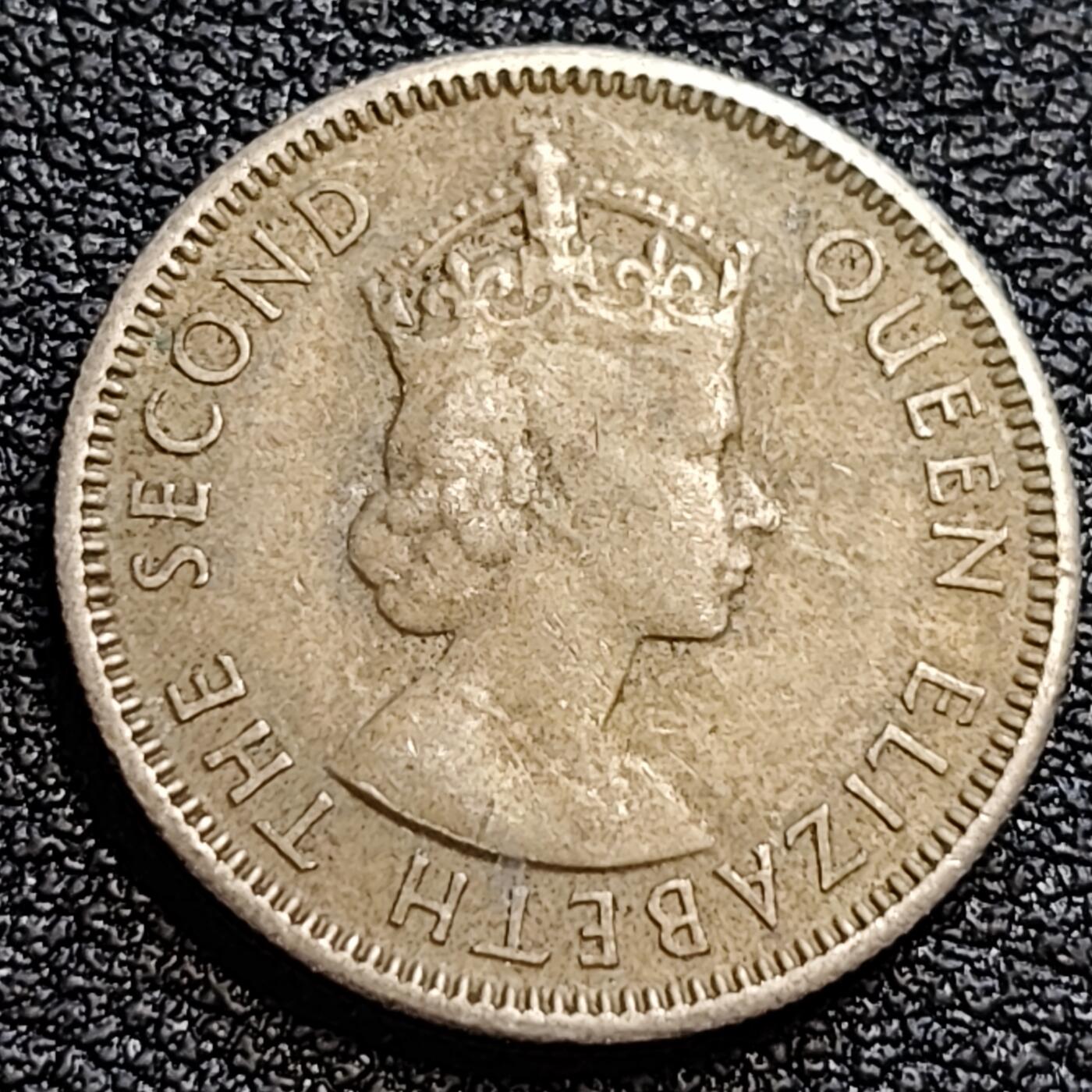 泉币菌-第79场-精品福利场 英属海峡 马来亚 1953年 10分镍币 伊丽莎白二世 20MM 